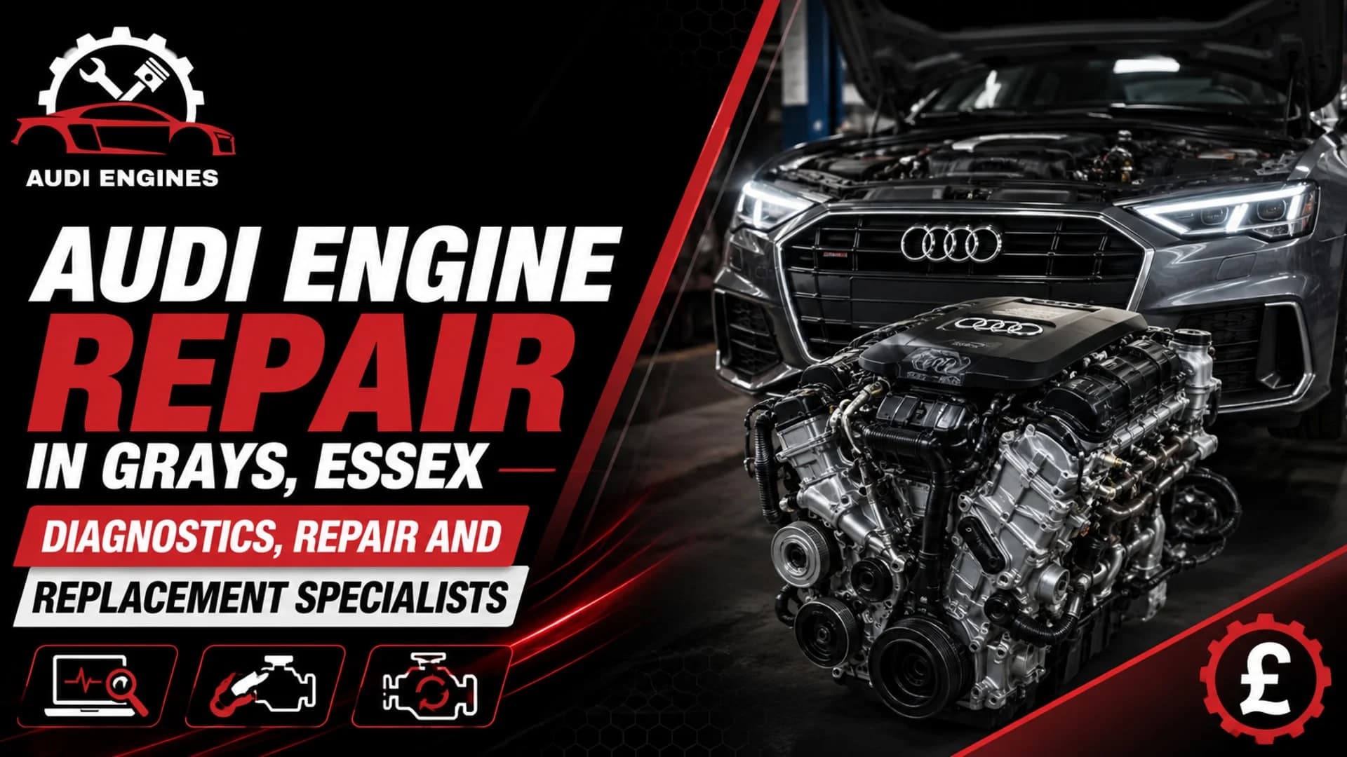 Audi Engine Repair in Grays, Essex Diagnostics, Repair and Replacement Specialists
