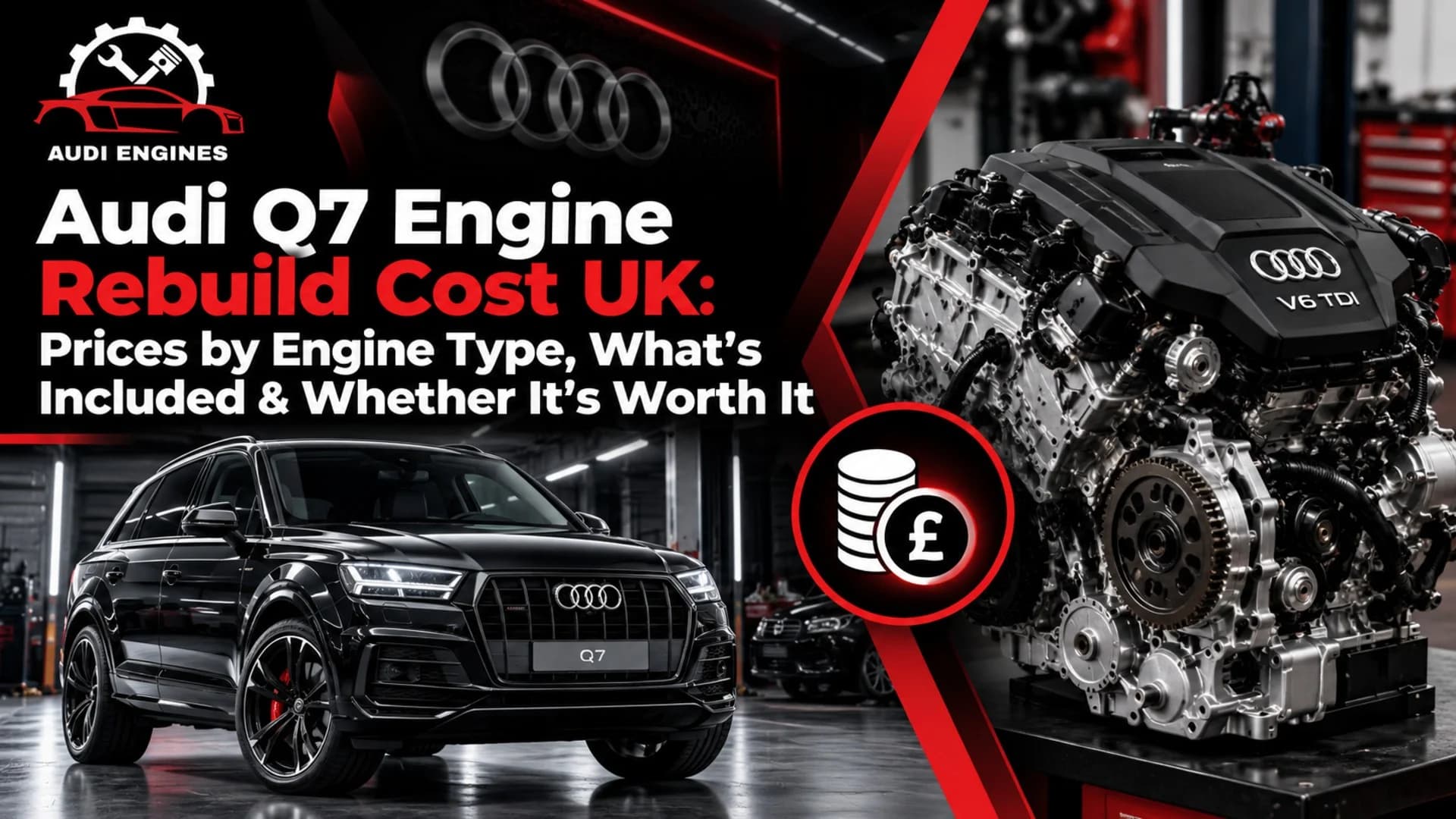 Audi Q7 Engine Rebuild Cost UK: Prices by Engine Type, What's Included & Whether It's Worth It
