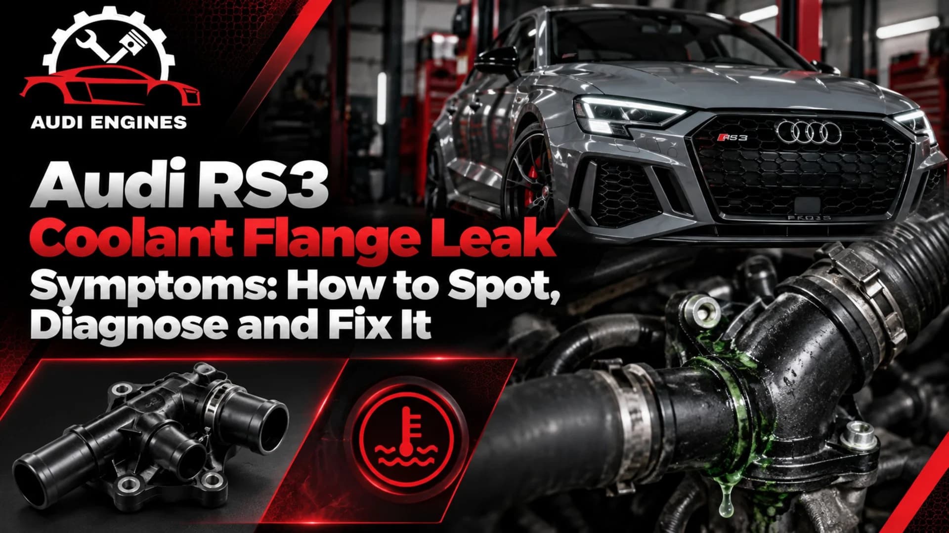 Audi RS3 Coolant Flange Leak Symptoms: How to Spot, Diagnose and Fix It