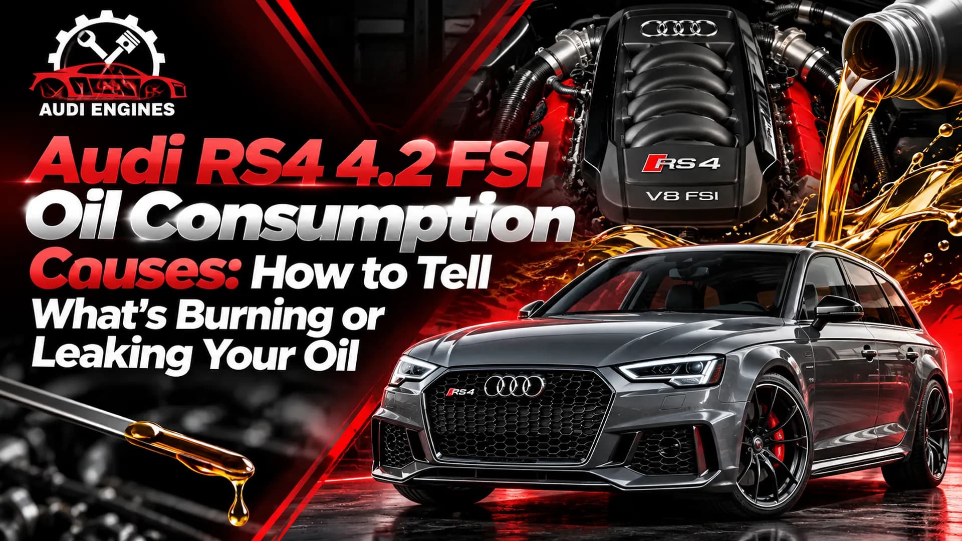Audi RS4 4.2 FSI Oil Consumption Causes: How to Tell What's Burning or Leaking Your Oil