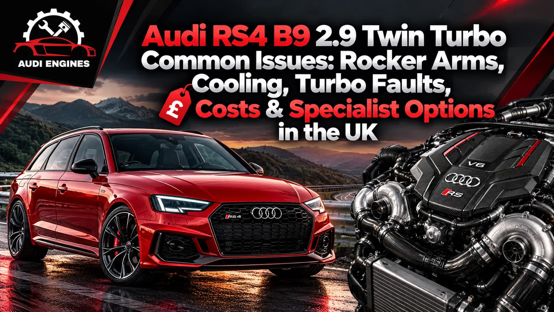 Audi RS4 B9 2.9 Twin Turbo Common Issues: Rocker Arms, Cooling, Turbo Faults, Costs & Specialist Options in the UK