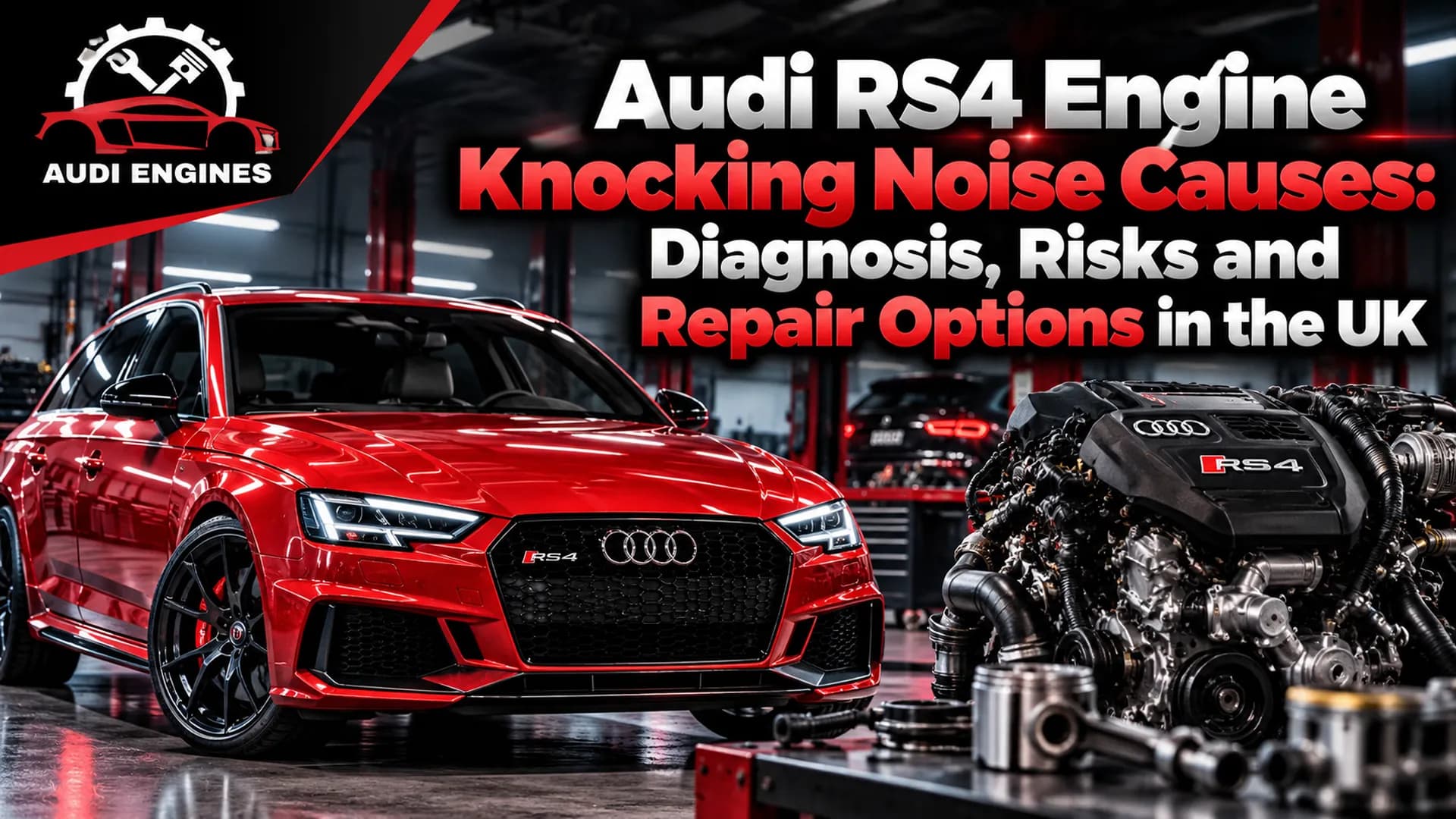 Audi RS4 Engine Knocking Noise Causes: Diagnosis, Risks and Repair Options in the UK