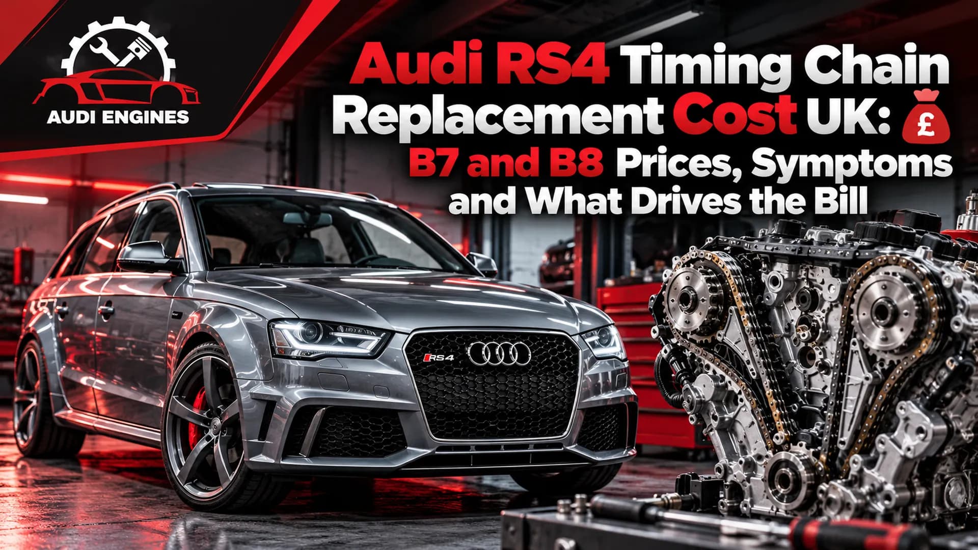 Audi RS4 Timing Chain Replacement Cost UK: B7 and B8 Prices, Symptoms and What Drives the Bill