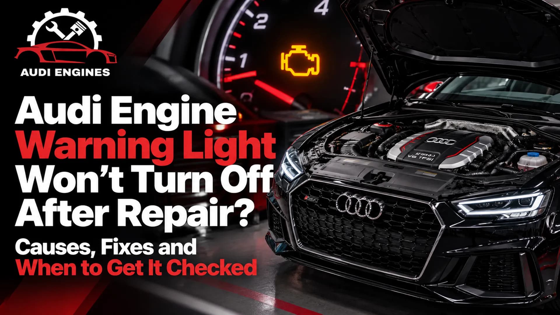 Audi Engine Warning Light Won't Turn Off After Repair? Causes, Fixes and When to Get It Checked